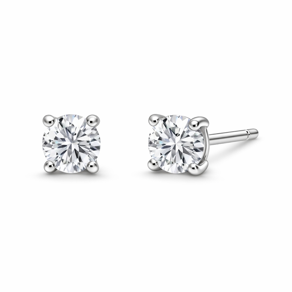 Moissanite 0.25CTW NWT 925 Silver Stud Earrings